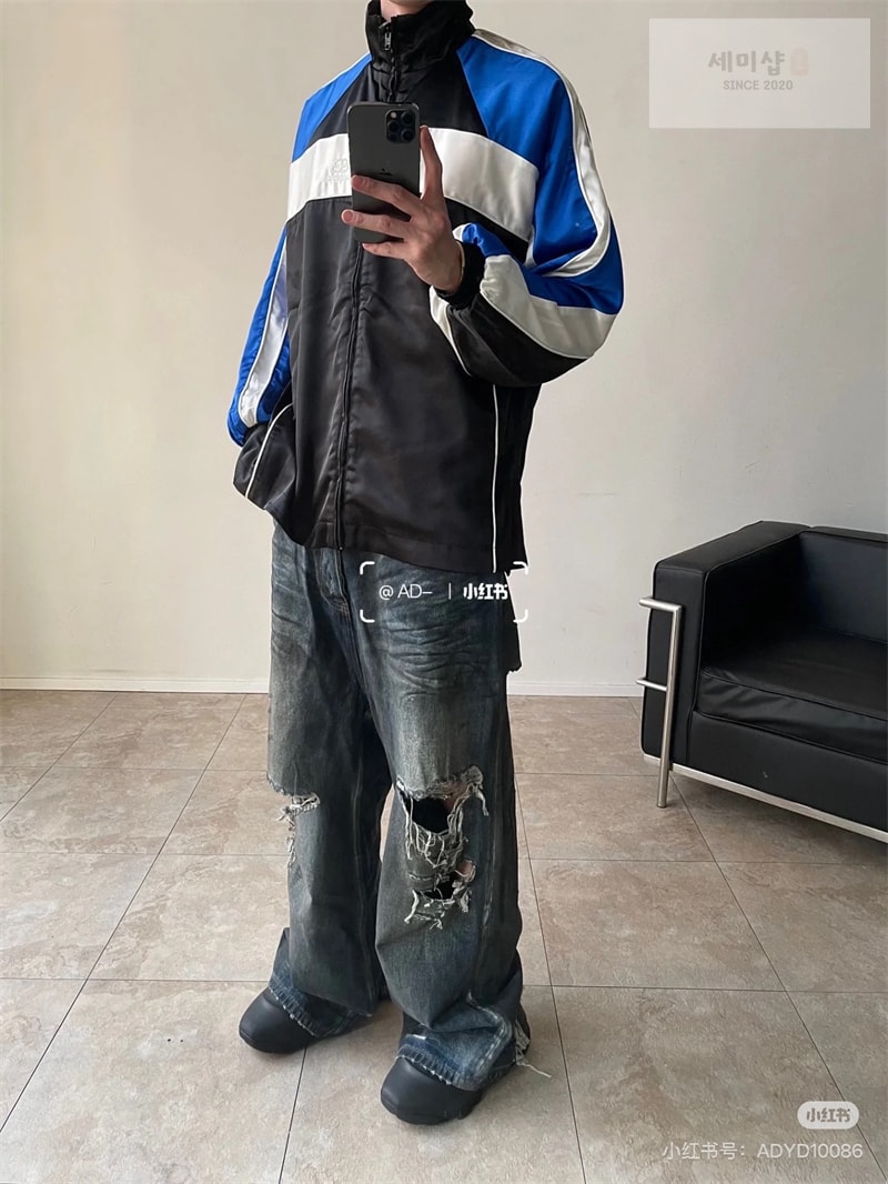 Balenciaga 발렌시아가 3B 스포츠 아이콘 배색 오버사이즈 트랙 재킷 의류 2번 이미지