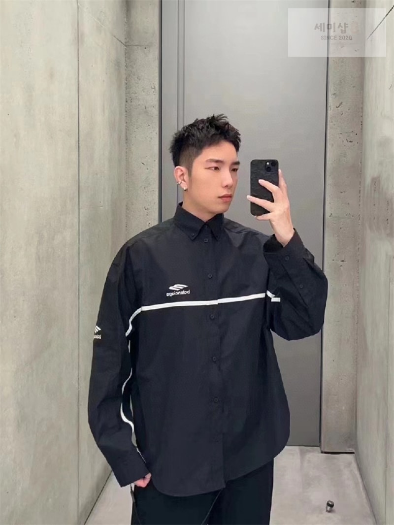 Balenciaga 발렌시아가 3B 스포츠 아이콘 오버사이즈 트랙수트 셔츠 블랙 의류 21번 이미지