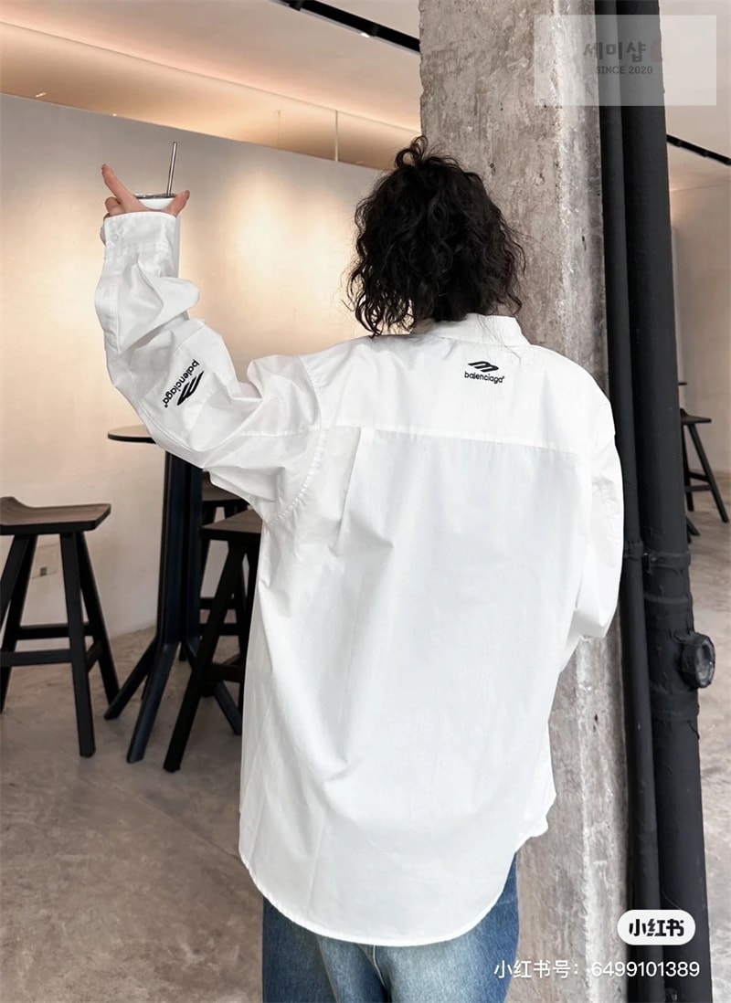 Balenciaga 발렌시아가 3B 스포츠 아이콘 오버사이즈 트랙수트 셔츠 블랙 의류 3번 이미지