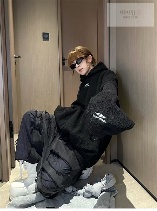Balenciaga 발렌시아가 3B 스포츠 아이콘 후리스 후드 의류 2번 이미지