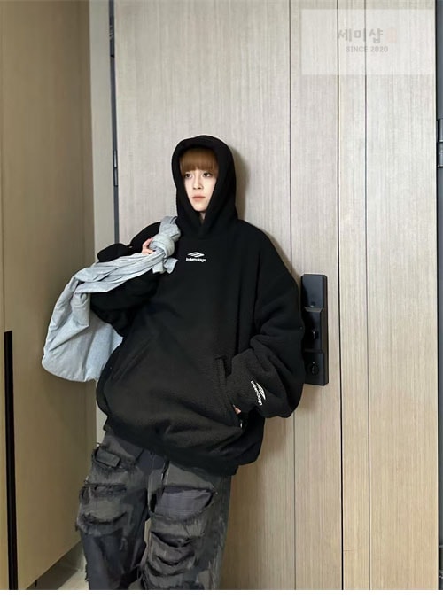 Balenciaga 발렌시아가 3B 스포츠 아이콘 후리스 후드 의류 3번 이미지