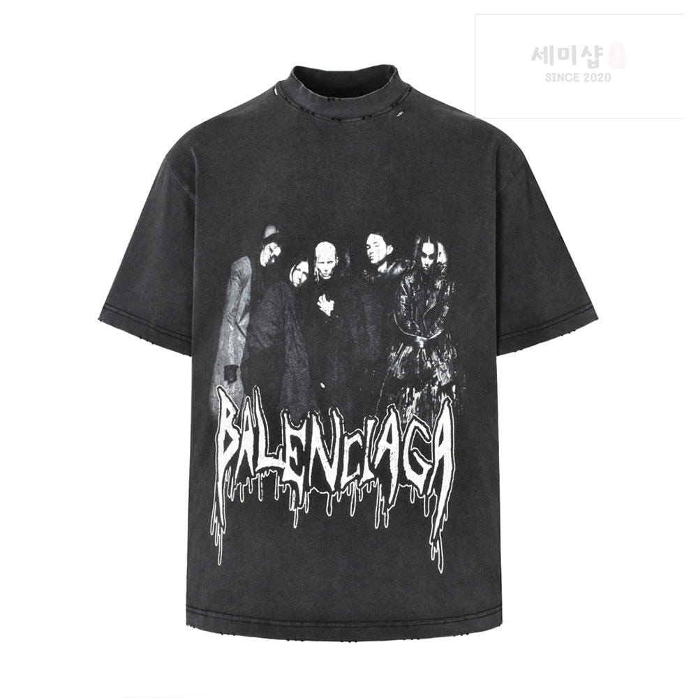 Balenciaga 발렌시아가 53rd 쿠튀르 컬렉션 프린트 반팔 티셔츠 의류 1번 이미지