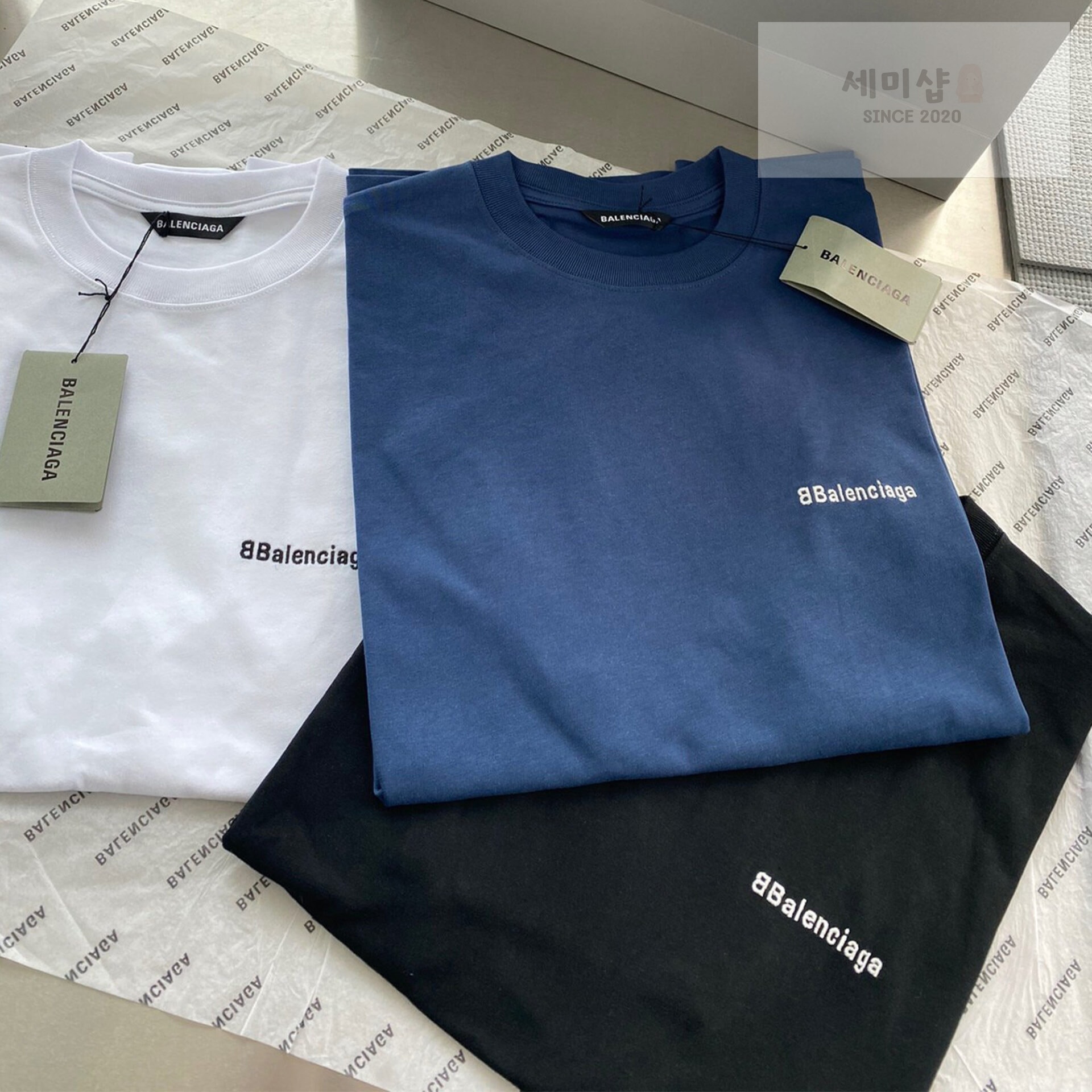 Balenciaga 발렌시아가 BB로고 자수 반팔 티셔츠 “3COLOR” NO.1 의류 16번 이미지