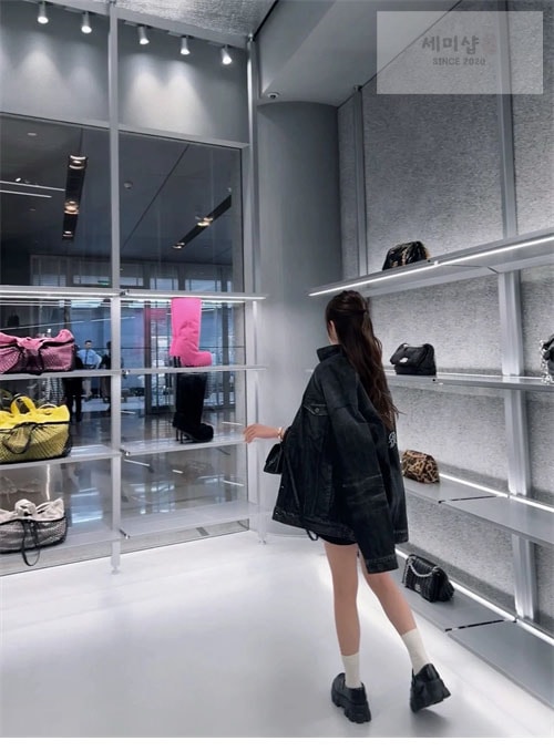 Balenciaga 발렌시아가 BB왕관 로고 데님 자켓 의류 3번 이미지