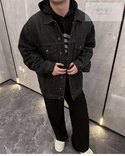 Balenciaga 발렌시아가 BB왕관 로고 데님 자켓 의류 4번 이미지