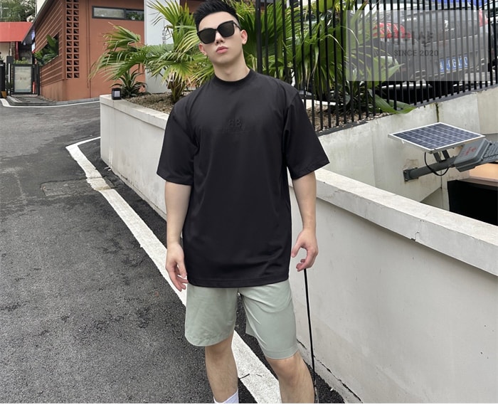 Balenciaga 발렌시아가 BB 로고 반팔 티셔츠 의류 6번 이미지