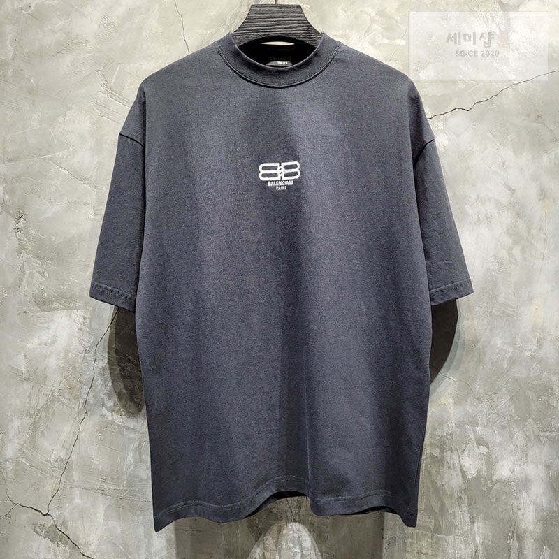 Balenciaga 발렌시아가 BB 로고 반팔 티셔츠 의류 1번 이미지