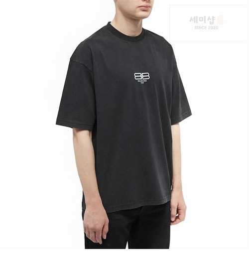 Balenciaga 발렌시아가 BB 로고 반팔 티셔츠 의류 2번 이미지