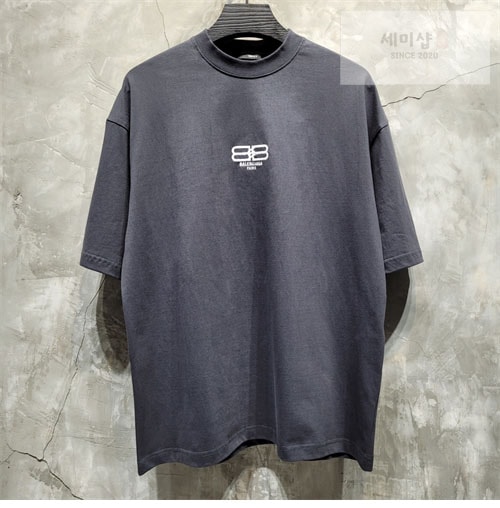 Balenciaga 발렌시아가 BB 로고 반팔 티셔츠 의류 5번 이미지