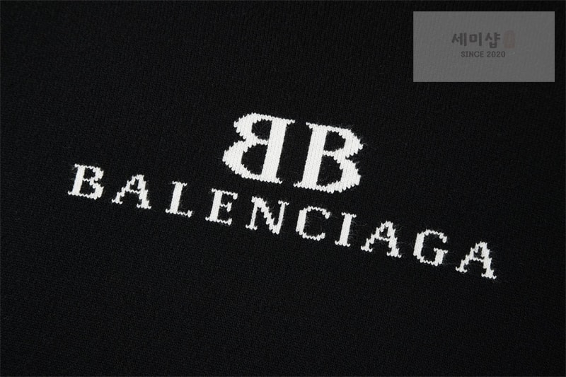 Balenciaga 발렌시아가 BB 로고 자카드 울 블렌드 니트 의류 14번 이미지