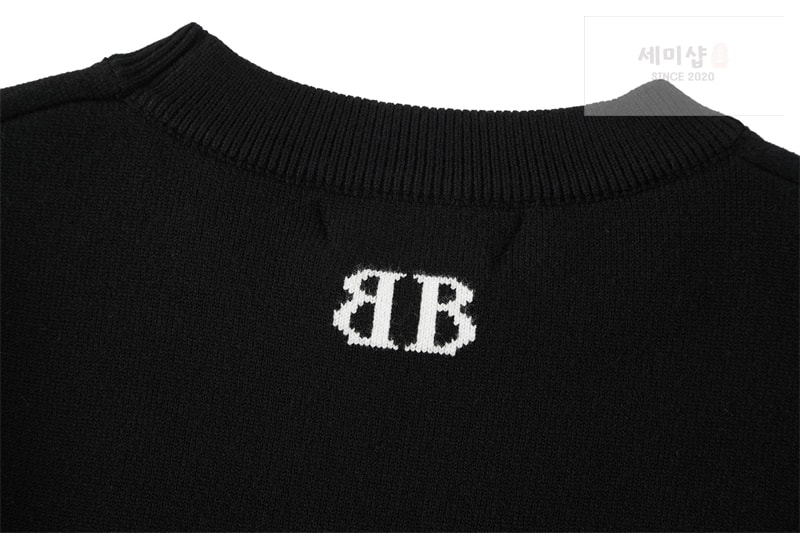 Balenciaga 발렌시아가 BB 로고 자카드 울 블렌드 니트 의류 10번 이미지