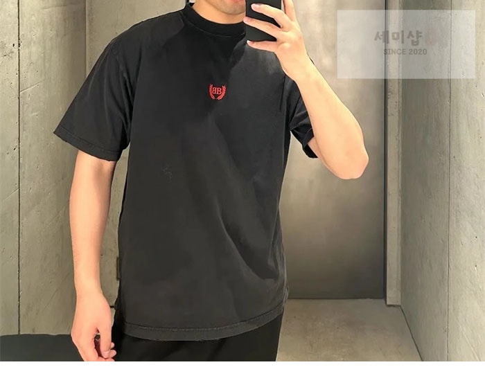 Balenciaga 발렌시아가 BB 로렐 클래식 반팔 티셔츠 의류 1번 이미지