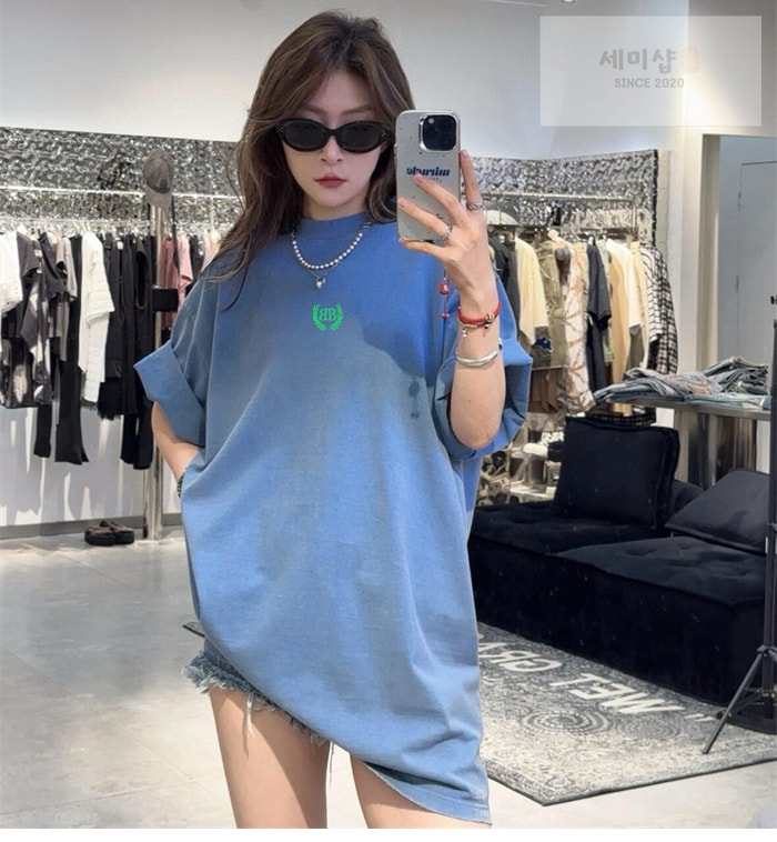 Balenciaga 발렌시아가 BB 로렐 클래식 반팔 티셔츠 의류 4번 이미지
