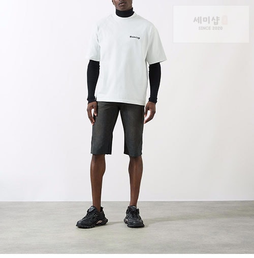 Balenciaga 발렌시아가 BB 오버사이즈 프린트 반팔 티셔츠 의류 2번 이미지