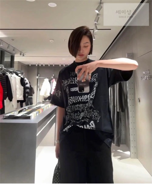 Balenciaga 발렌시아가 DIY 메탈 프린트 오버핏 반팔 티셔츠 의류 12번 이미지