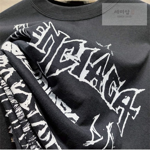 Balenciaga 발렌시아가 DIY 메탈 프린트 오버핏 반팔 티셔츠 의류 6번 이미지