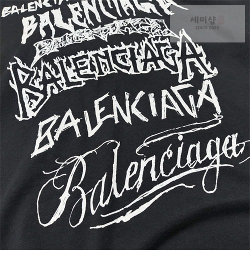 Balenciaga 발렌시아가 DIY 메탈 프린트 오버핏 반팔 티셔츠 의류 9번 이미지