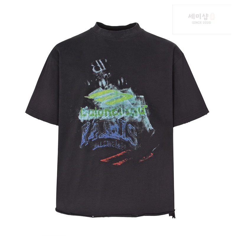Balenciaga 발렌시아가 DIY 임프린트 반팔 티셔츠 의류 1번 이미지