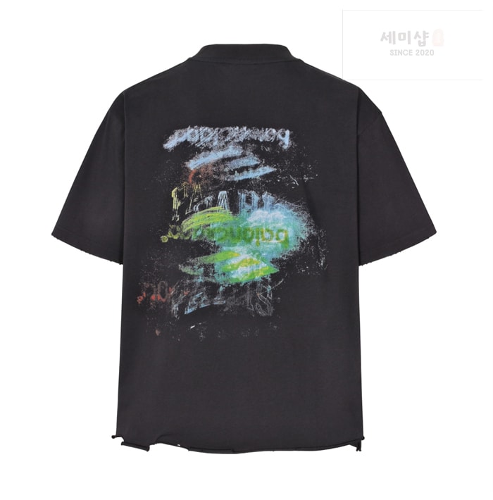 Balenciaga 발렌시아가 DIY 임프린트 반팔 티셔츠 의류 6번 이미지