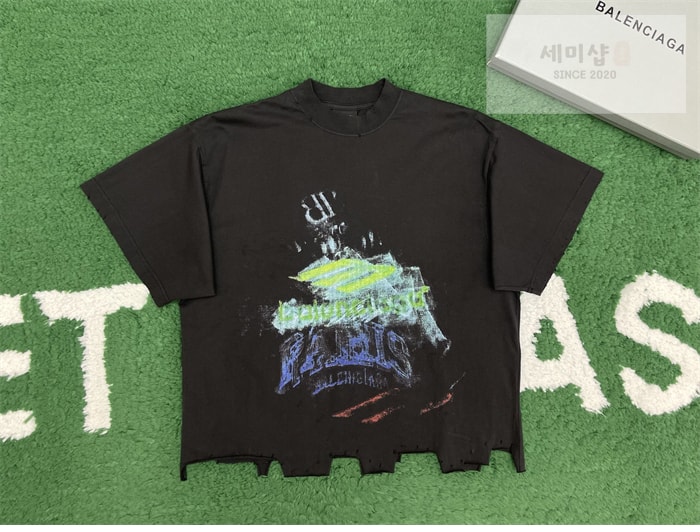Balenciaga 발렌시아가 DIY 임프린트 티셔츠 의류 4번 이미지