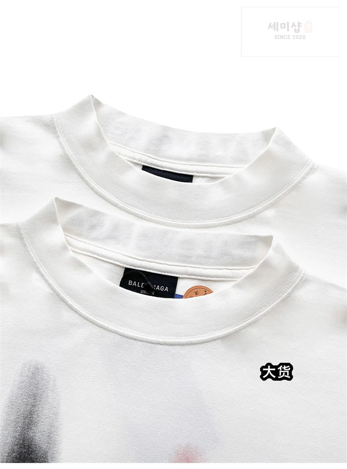Balenciaga 발렌시아가 I LOVE 프린티드 반팔 티셔츠 의류 7번 이미지