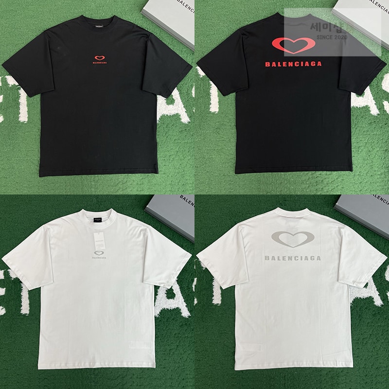 Balenciaga 발렌시아가 QIXI 25 아트워크 반팔 티셔츠 블랙 의류 1번 이미지