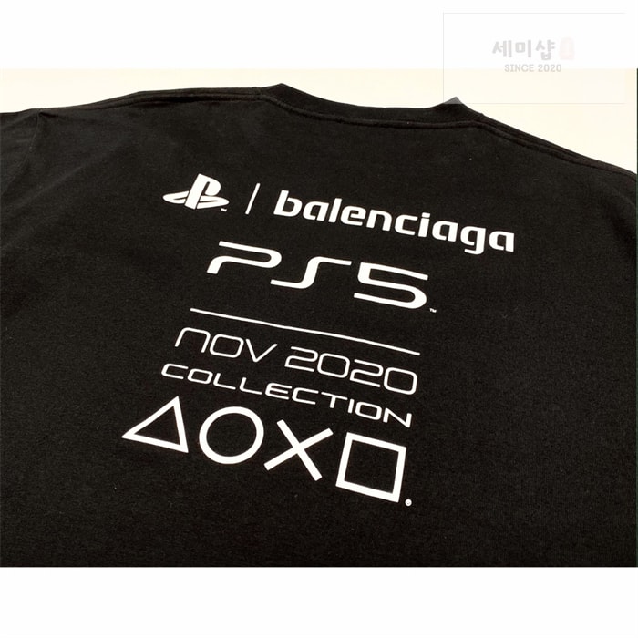 Balenciaga 발렌시아가 x 소니 PS5 반팔 티셔츠 의류 9번 이미지