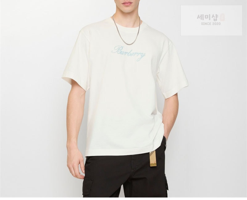 버버리 버버리 레인 오어 샤인 코튼 반팔 티셔츠 의류 7번 이미지