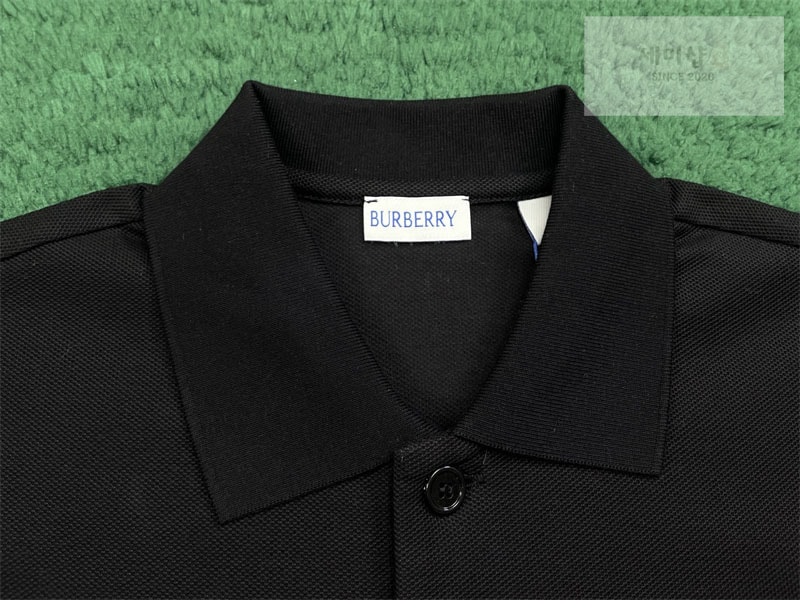 버버리 버버리 메탈릭 EKD 코튼 폴로 셔츠 블랙 의류 15번 이미지