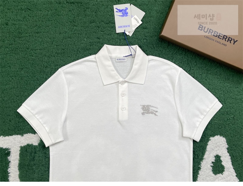 버버리 버버리 메탈릭 EKD 코튼 폴로 셔츠 블랙 의류 11번 이미지