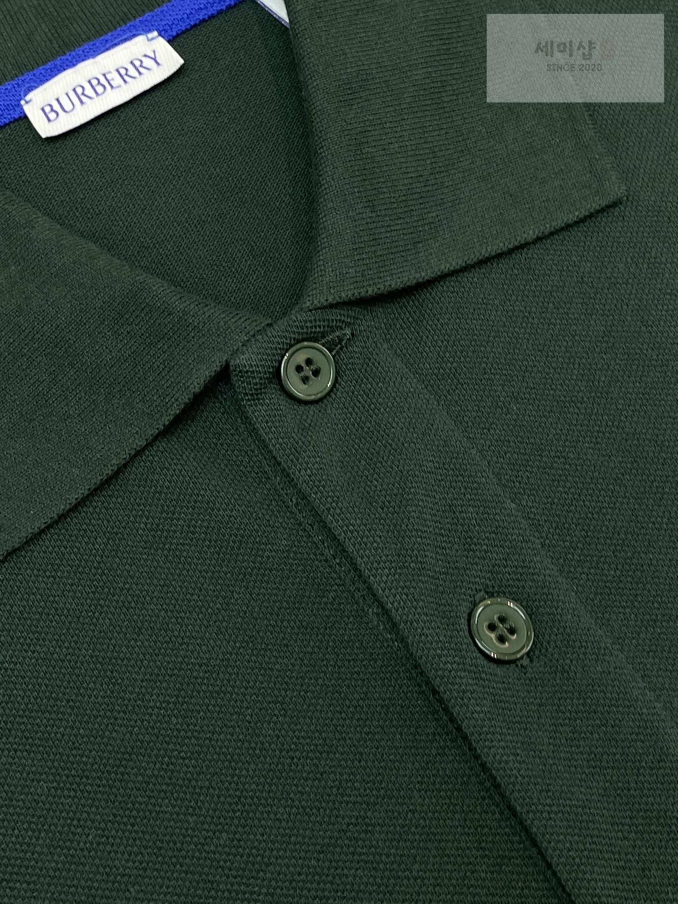 Burberry 버버리 블루 나이트 디자인 자수 피케이 폴로 셔츠 “3COLOR” NO.1 의류 10번 이미지