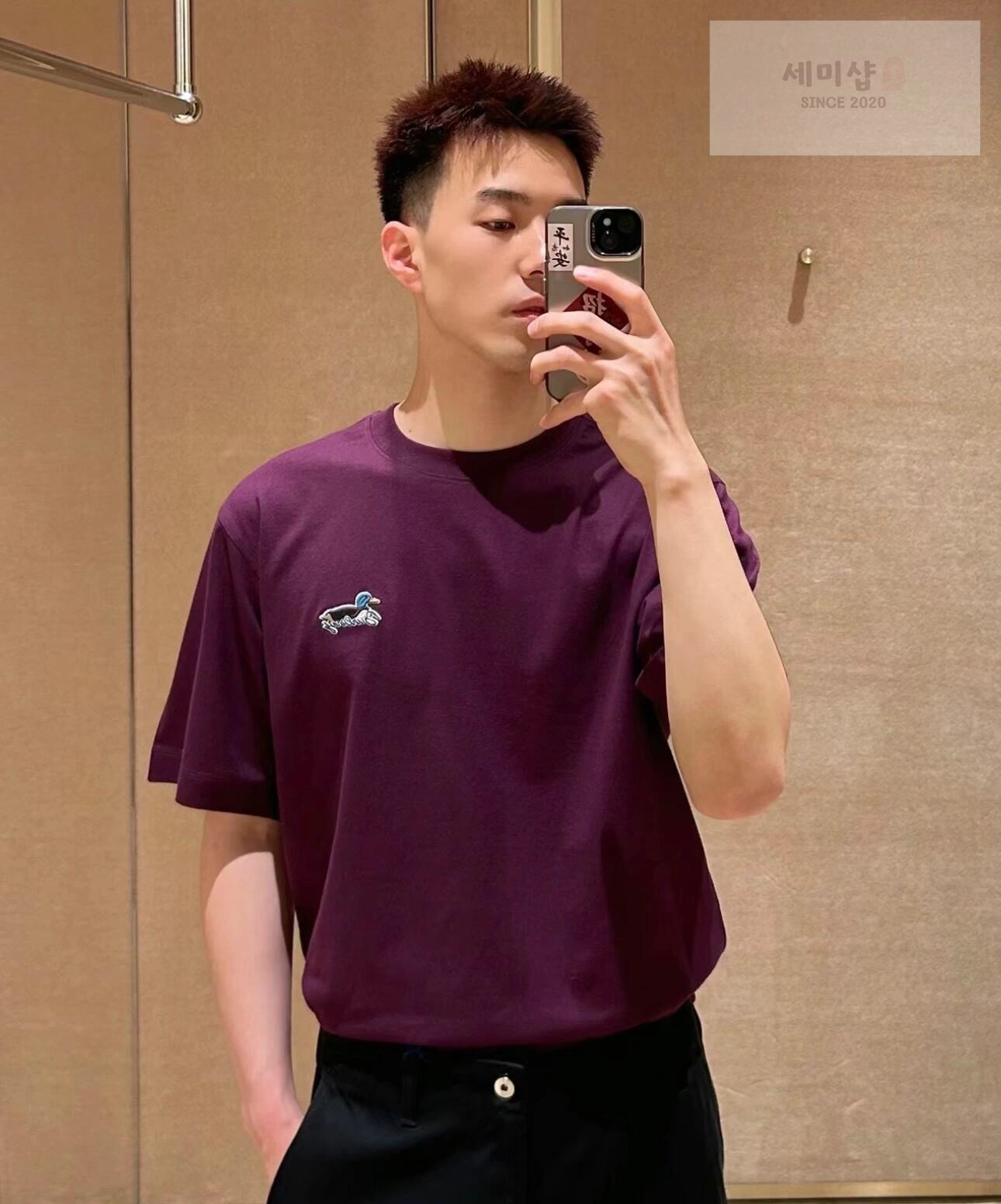 Burberry 버버리 아카이브 덕 로고 자수 반팔 티셔츠 “2COLOR” NO.1 의류 5번 이미지
