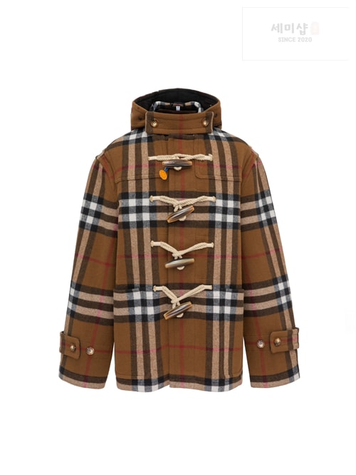 Burberry 버버리 체크 더플 코트 의류 7번 이미지