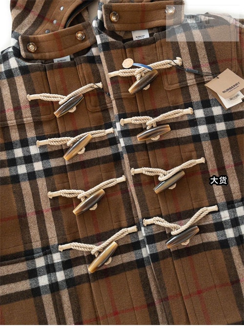 Burberry 버버리 체크 더플 코트 의류 11번 이미지