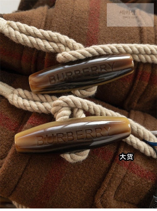 Burberry 버버리 체크 더플 코트 의류 12번 이미지
