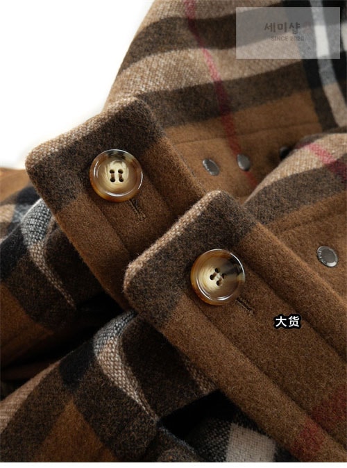 Burberry 버버리 체크 더플 코트 의류 13번 이미지