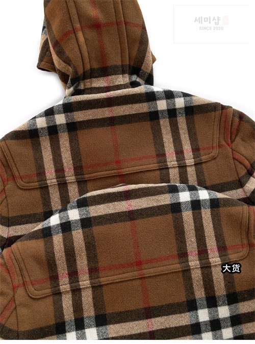 Burberry 버버리 체크 더플 코트 의류 22번 이미지