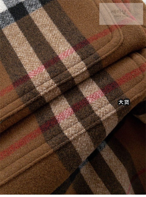 Burberry 버버리 체크 더플 코트 의류 16번 이미지