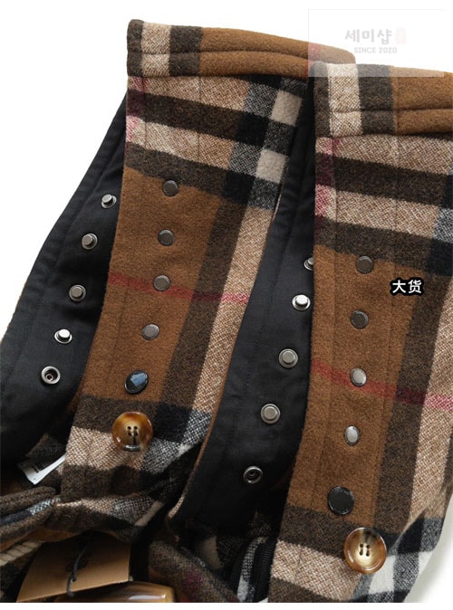 Burberry 버버리 체크 더플 코트 의류 17번 이미지