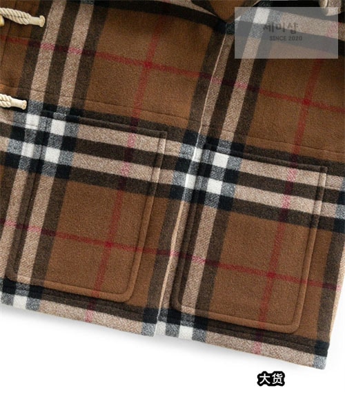 Burberry 버버리 체크 더플 코트 의류 18번 이미지