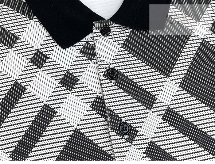 Burberry 버버리 체크 스트레치 코튼 블렌드 폴로셔츠 카키 의류 10번 이미지