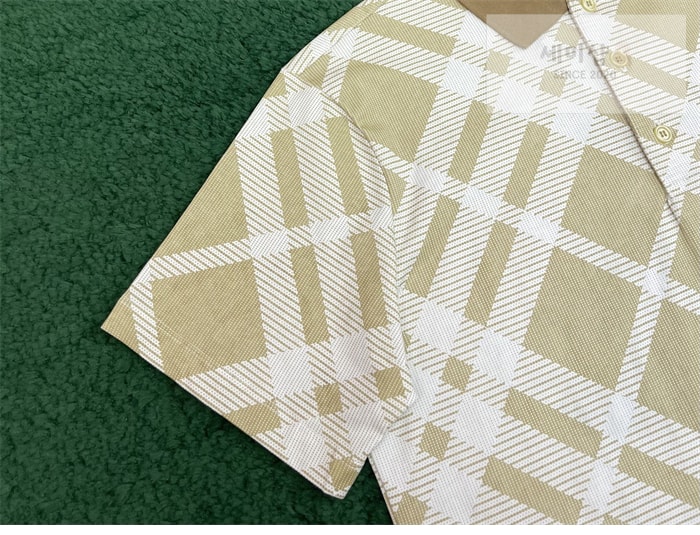 Burberry 버버리 체크 스트레치 코튼 블렌드 폴로셔츠 카키 의류 19번 이미지