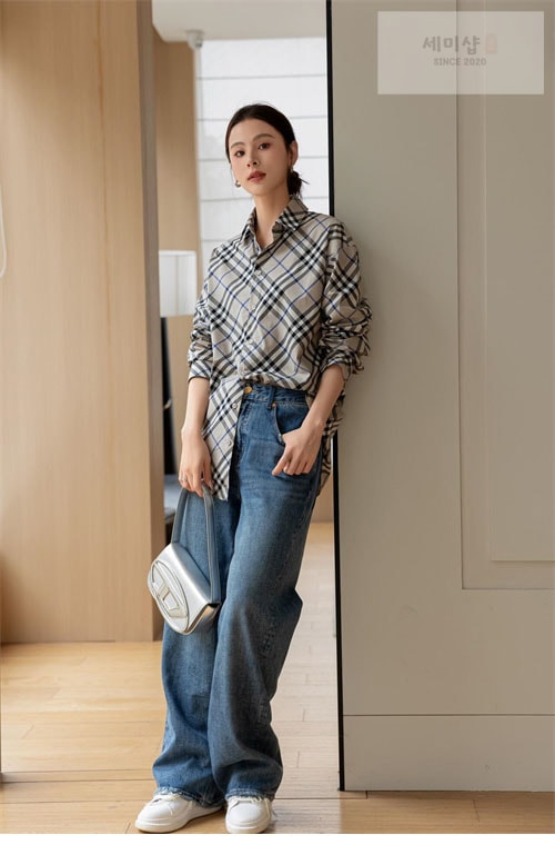 Burberry 버버리 체크 코튼 셔츠 의류 28번 이미지
