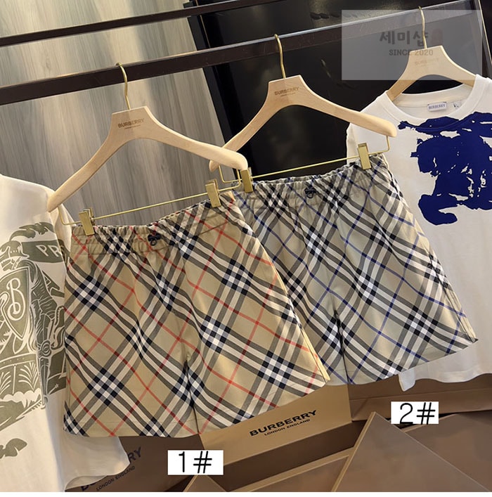 Burberry 버버리 체크 트윌 드로스트링 숏 팬츠 1# 의류 25번 이미지