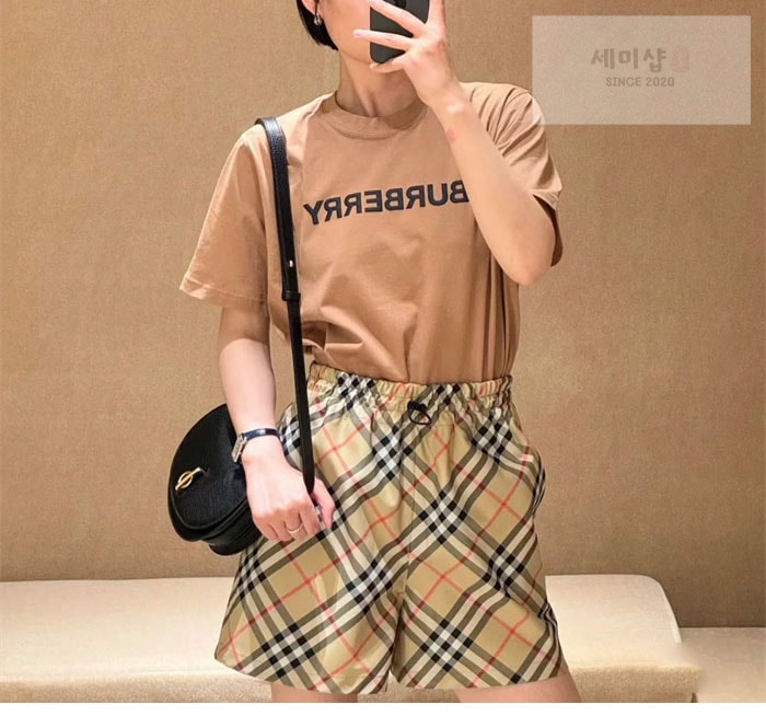 Burberry 버버리 체크 트윌 드로스트링 숏 팬츠 1# 의류 2번 이미지