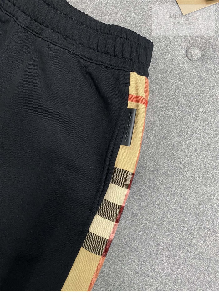 Burberry 버버리 체크 패널 코튼 조깅 팬츠 의류 6번 이미지