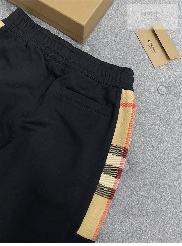 Burberry 버버리 체크 패널 코튼 조깅 팬츠 의류 9번 이미지