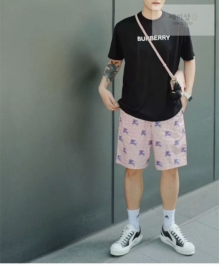 버버리 버버리 코튼 로고 반팔 티셔츠 블랙 의류 12번 이미지