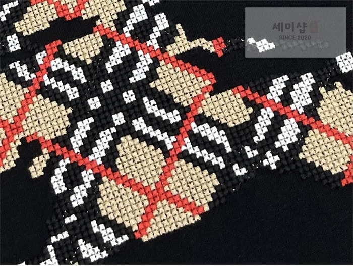 Burberry 버버리 크로스 스티치 EKD 코튼 반팔 티셔츠 블랙 의류 6번 이미지