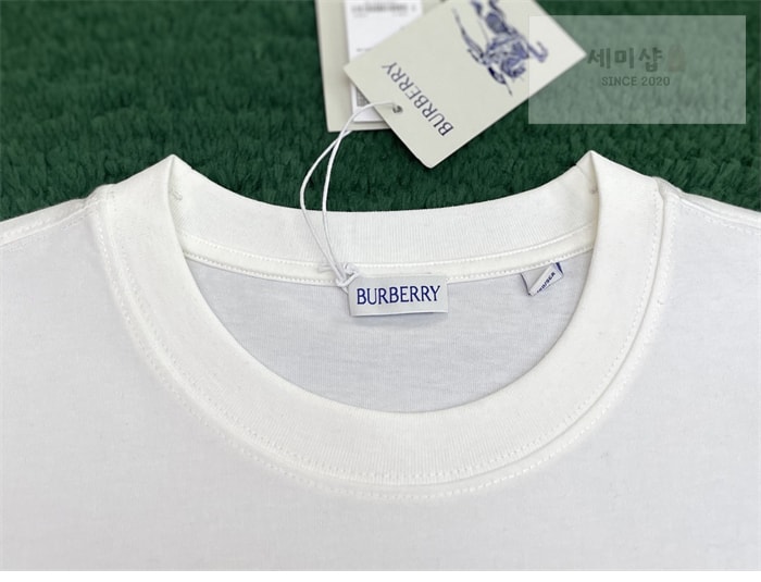 Burberry 버버리 크로스 스티치 EKD 코튼 반팔 티셔츠 블랙 의류 12번 이미지